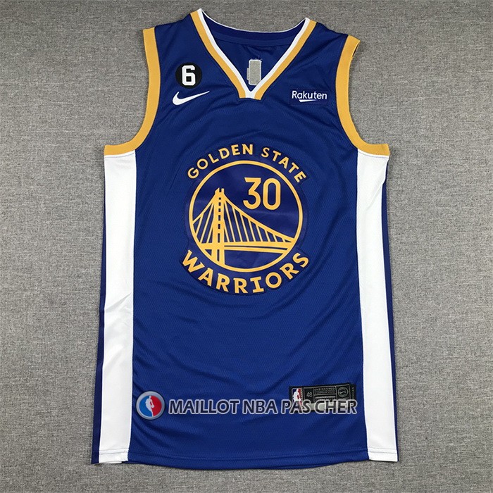 Maillot Golden State Warriors Stephen Curry NO 30 Icon 2022-23 Bleu